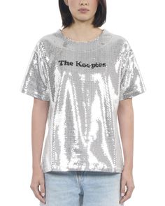 The Kooples Silver Sequin Tee Sequin Tee, The Kooples, Silver Sequin, Pullover Styling, Womens Tees, Sequin, Pick Up, In Store, Buy Online