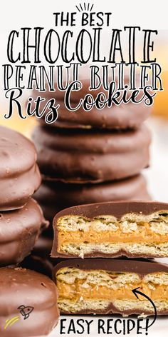 the best chocolate peanut butter ritzy cookies are easy to make and they're delicious