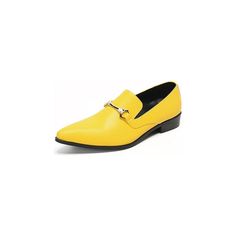 #Color_Yellow Modern Pointed Toe Slip-ons For Business, Formal Yellow Leather Shoes With Leather Sole, Yellow Leather Slip-on Loafers, Semi-formal Slip-on Pointed Toe Moccasins, Spring Office Leather Shoes With Plain Toe, Formal Yellow Leather Shoes With Rubber Sole, Leather Pointed Toe Slip-on Moccasins, Leather Moccasins For Semi-formal Spring Occasions, Semi-formal Leather Moccasins For Spring