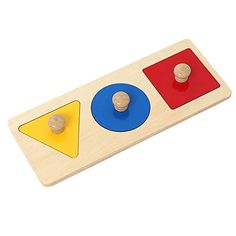 a wooden toy with two knobs on it