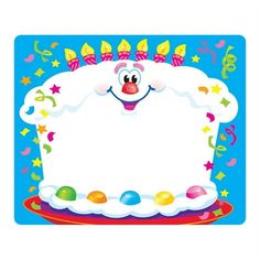 a birthday cake with an image of a clown on it