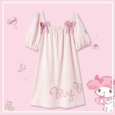 Melo Short Sleeved Nightdress Stay cool and comfortable in our adorable Melo Short Sleeved Nightdress. Perfect for warm nights, its breathable fabric ensures a peaceful sleep. With its cute design and soft material, you'll want to wear it all day long. Available now! 📏 Size Chart: Size Sleeve (cm) Sleeve (in) Bust (cm) Bust (in) Length (cm) Length (in) M 32 12.6 121 47.6 71.5 28.1 L 32.5 12.8 125 49.2 74 29.1 XL 33 13.0 129 50.8 76.5 30.1 XXL 33.5 13.2 133 52.4 78.5 30.9 Sanrio Fashion, Sanrio My Melody, Kawaii Sanrio, Peaceful Sleep, Girls Pajamas, My Melody, Cute Design, Getting Cozy, Stay Cool