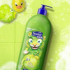 Make bath time a fun and enjoyable experience with Suave Kids Silly Apple 3-in-1 Shampoo, Conditioner, Body Wash! This 3-in-1 formula combines kids shampoo, conditioner, and body wash to refresh hair and cleans skin in just one easy step. It's perfect for kids who can't sit still! The mild shampoo cleanses and refreshes kids' hair, while the conditioner helps reduce split ends and eliminate tough tangles for soft and manageable hair. The body wash softens and smooths skin, while the fresh apple Suave Kids, Coily Hair, Mild Shampoo, Fresh Apples, Kids Hair, Split Ends, Shampoo Conditioner, Clean Skin, Bath Time