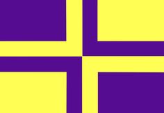 the flag of sweden is shown in purple and yellow