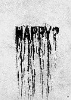 the word harry written in black and white ink with dripping paint on it's surface