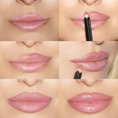 Make Your Lips Look Bigger, Make Lips Bigger, Lips Look Bigger, Bigger Lips Makeup, Bigger Lips, Basic Makeup Tutorial, Apply Lipstick