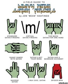 an illustrated guide to batman finger symbols and their meanings, including the symbol for each hand