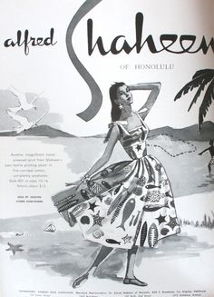 Polynesian Patterns, Garments Business, Alfred Shaheen, Oasis Clothing, Vintage Hawaiian Dress, Tiki Dress, Vintage Hawaii