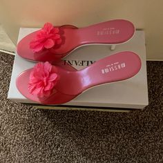 Massimo Pink Slide. Made In Italy. New, Never Worn, Only Tried On And Walked Across The Floor. 3-1/4” Heel. Size 10 Medium, But These Shoes Are Made For A Narrower Foot. Will Be Shipped Without Box. Shopping Link, Pink Slides, The Floor, Women's Shoes Sandals, Shoes Sandals, In Italy, Size 10, Women Shoes, Italy