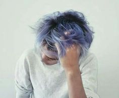 garry Teddy Lupin, Everything Is Blue, The Dark Artifices, Mystic Messenger, Grunge Hair, 인물 사진, Blue Aesthetic, Purple Hair