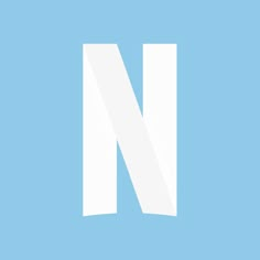 the letter n is white against a blue background