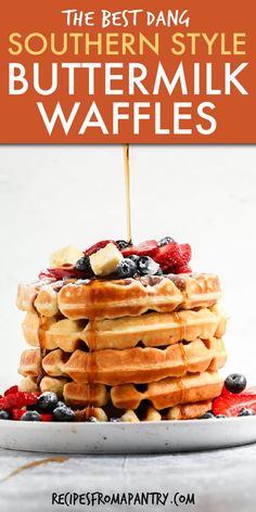 the best dang southern style buttermilk waffles