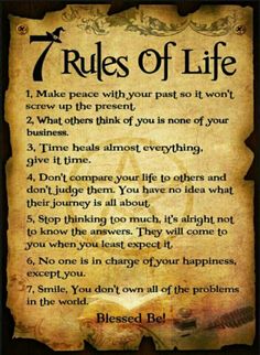 Rules Of Life, 7 Rules Of Life, Witchcraft Spells For Beginners, Old Souls, Spells For Beginners, Spiritual Psychology, Spell Books, Spiritual Journals