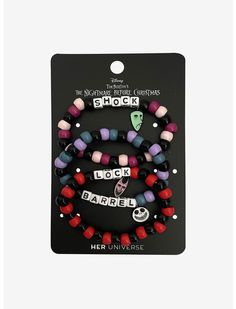 The Nightmare Before Christmas Oogie's Boys Beaded Bracelet Set | Hot Topic Kandi Cuff, The Nightmare Before Christmas, The Nightmare, Nightmare Before, Show Off, Nightmare Before Christmas, Before Christmas, Hot Topic, Bracelet Set