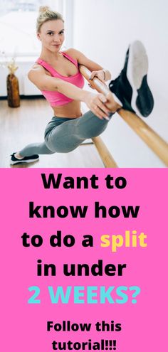 a woman in pink shirt and grey pants doing exercises on a wooden bench with text overlay