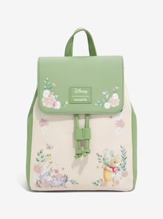 Loungefly Disney Winnie The Pooh Florals Mini Backpack | Hot Topic Eeyore And Pooh, The Hundred Acre Wood, Disney Bags Backpacks, Cute Mini Backpacks, Beauty Of Flowers, Hand Bags For Women, Disney Valentines, Loungefly Bag, Disney Bag