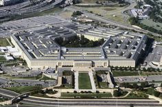 an aerial view of the pentagon building in washington d c, where it is located