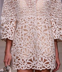 Laser Cut Fashion, Embroidery Couture, Journal Prints, Draping Fashion, Crochet Ladies Tops, Weird Fashion, Bridal Dress Design, Ermanno Scervino