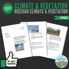 an image of climate and vegetation in russian with the words, climate and vegetation on it