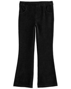 Crafted in super soft velour with a trendy flare leg design, these easy on pants are perfect for your fashionista this holiday season. Flare Pants Black, Carter Kids, Carters Girl, Leg Design, Girls Leggings, Shop Clothing, Flare Pants, Sweater Hoodie, Holiday Season