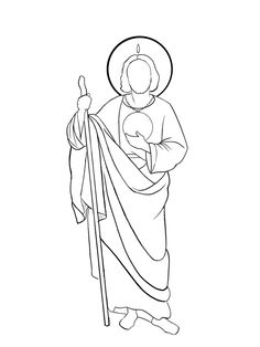 jesus carrying the cross coloring page