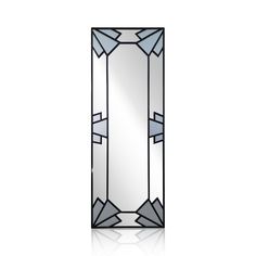 an art deco style mirror on a white background