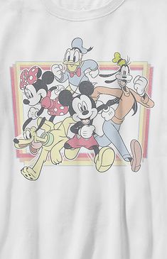 Online only! Who knew that dressing "mousey" could be so cute? Celebrate Walt Disney's most iconic character with the officially-licensed Mickey Mouse and friends styles! The Kids Break Out Disney T-Shirt features short sleeves, a crew neckline, a front graphic, and a regular fit. 


	Solid color tee
	Short sleeves
	Crew neckline
	Front graphic
	Regular fit
	100% cotton
	Machine washable Disney Tee, Disney T Shirt, Disney T, Disney Tees, Disney Shirt, Mickey Mouse And Friends, Disney Tshirts, Break Out, Iconic Characters