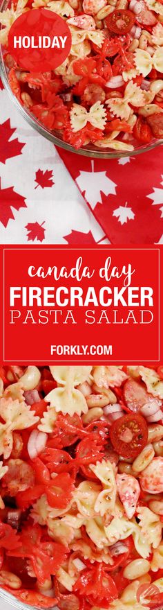 this canadian flag pasta is so good it's easy to make and looks delicious