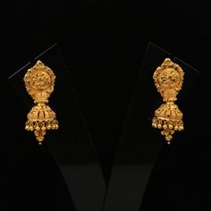 Discover the allure of Handmade Gold Jewelry at https://morvijewels.etsy.com/   Get a dazzling 25% off on all our 22k and 18k gold pieces. Don't miss out on this limited-time offer. Shop now and embrace the radiance of gold!Beautiful yellow gold earrings  Gold Purity- 22k yellow Gold Length - 3.6 cm Width - 1.4 cm Weight - 7.58 grams approx Click here  https://morvijewels.etsy.com/    to get more discount and offers Happy to take wholesale bulk orders. 22k Gold Earrings For Diwali, Diwali Yellow Gold Danglers With Matching Earrings, Meenakari 22k Gold Earrings, Gold Earrings For Diwali, Traditional Gold Plated Danglers, Temple Jewelry Style Jhumkas With Intricate Design, Temple Jewelry Jhumkas With Intricate Design For Diwali, Temple Jewelry Style Round Jhumkas With Intricate Design, Traditional Gold-plated Danglers