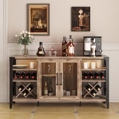 Rustic Oak Bar In Living Room, Liquor Cabinet Bar, Bar For Home, Coffee Cabinet, Coffee Bar Cabinet, Liquor Bar, Cabinet Bar