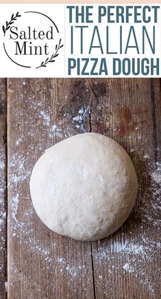 the perfect italian pizza dough is made with only three ingredients and it's ready to be baked