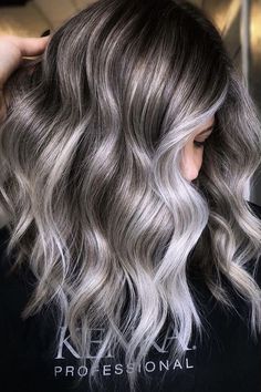 Silver Blonde Hair Dye, Silver Hair Color Ideas, Short Wavy Hairstyles For Women, Baylage Hair, Grey Hair Transformation, Grey Blonde, Silver Blonde Hair, Gorgeous Gray Hair, Ash Hair