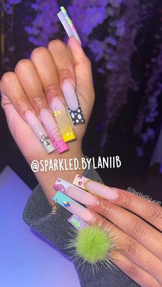 Sparkle Nails, Bling Acrylic Nails, Clean Nails, Holographic Nails