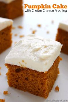 pumpkin cake with cream cheese frosting