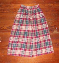 What a catastrophe, thru some kind of glitch, every single one of the item descriptions was erased. 1900+ vintage items. Ugh, I am working on getting them restored.Please contact me if you need information. Vintage Plaid Full Skirt, Vintage Plaid Cotton Skirt, Vintage Plaid Pleated Skirt, Long Full Skirt, Full Maxi Skirt, Plaid Pleated Skirt, Winter Plaid, Plaid Skirts, Vintage Wear