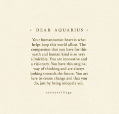 an image of a poem written in the language dear aquarius