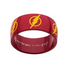 the flash logo on a red ring