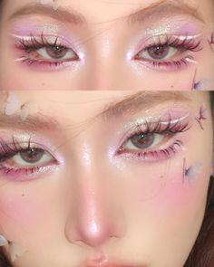 💗 : jellybean_xxdd Make Eyes Look Bigger Makeup, Dreamcore Makeup, Rose Core, Teknik Makeup, Mekap Mata, Anime Makeup, Cute Eye Makeup, Korean Eye Makeup, Ulzzang Makeup