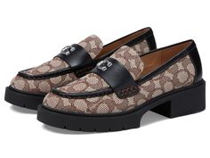 PRICES MAY VARY. Leah Loafer COACH Women's Leah Loafer, Cocoa/Black, 8.5 Leather upper Man-made leather lining, leather footbed Chunky ‘90s-inspired lug sole for subtle lift Slip on The Virgin Islands, Low Block Heels, 90s Inspired, Virgin Islands, Dream Shoes, Toe Designs, Lug Sole, How To Look Classy, Slip Ons