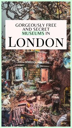 a book cover with an image of a building and trees in the background, text reads gorgobusy free and secret museum in london