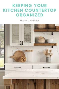 Discover Kitchen Countertop Organization Solutions -Improve your kitchen's efficiency with our countertop organization solutions. We offer hidden storage, versatile tools, hooks, racks, drawer dividers, and shelves to solve clutter problems. Find an easy method to keep your kitchen tidy and productive, seamlessly integrating functionality with organization. Kitchen Countertops Organization, Tidy Kitchen, Cabinet Space