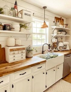 the kitchen is clean and ready to be used as a place for breakfast or dinner