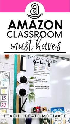 the amazon classroom must haves teach create motivate with this free printable