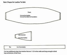 the basic shapes for leather ties and how to use them in your sewing pattern book