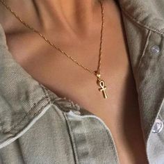 Egyptian Ankh Cross Pendant Necklace Woman Girls Gold/Silver African Charms Jewelry Egypt Black Panther Necklace, Nefertiti Necklace, Cross Pendant Necklace Woman, Africa Necklace, Ankh Necklace, Map Necklace, Gold Diamond Necklace, Cross Pendant Necklace, Simple Jewelry