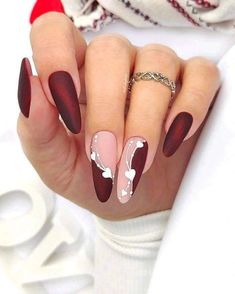 Bordo Red Nails, Bordo Nails, Burgundy Nail Designs, Burgundy Nails, Nail Swag, Nail Designs Spring, Classy Nails, Valentines Nails, Holiday Nails