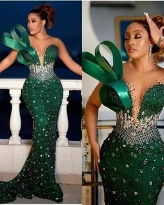 Emerald Green Dinner Dress, Wedding Guest Dress Green, Emerald Green Lace Dress, African Bridal Dress, Nigerian Lace Styles Dress, Nigerian Lace Styles, Lace Gown Styles, Dinner Dress Classy, African Wedding Dress