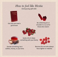 how to feel like hestia info sheet with pictures and instructions for him or her