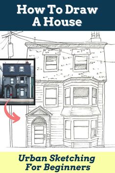 how to draw a house urban sketching for beginners