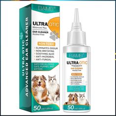 ALIVER Dog Ear Cleaner - Removal Ear Hair Liquid for Pets, Ear Cleaner Alcohol Free, Dog Ear Infection Treatment, Supports In Ear Drops For Dogs, Ear Cleaner For Dogs, Dog Ear Wash, Dogs Ears Infection, Nursery Nurse, Drink Fridge, Remove Wax